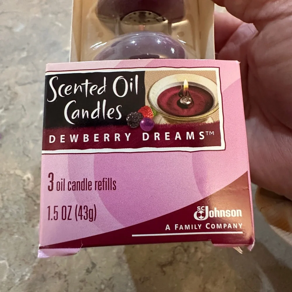 Glade Dewberry‎ Dreams Scented Oil Candle Refills 3 Pack 1.5oz Vintage 2005